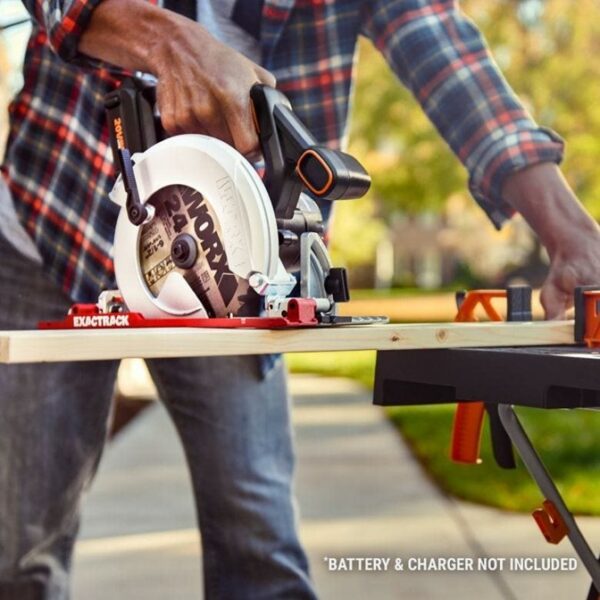 Buy Worx EXACTRACK™ Circular Cordless Saw 165mm 20V from Power Tool Services - Image 5 | Best Price