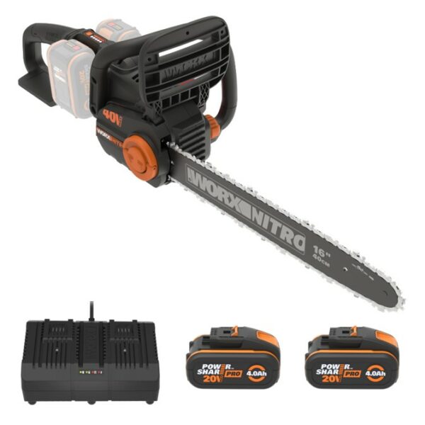 Worx NITRO Chainsaw 40cm Cordless 40V KIT
