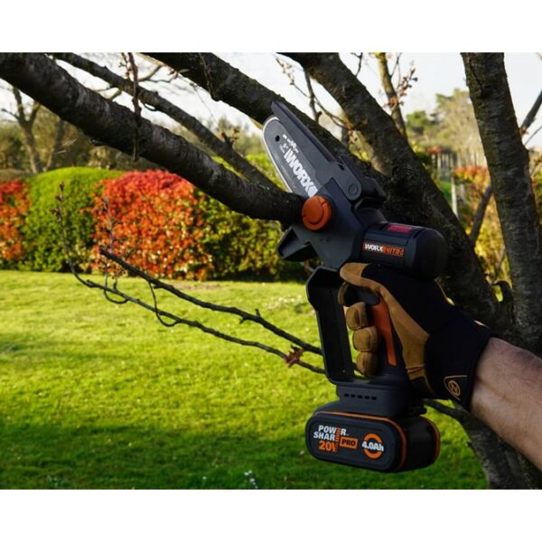 Buy Worx NITRO One-Handed Chainsaw Brushless NITRO 12CM 20V | Tool Only from Power Tool Services - Image 4 | Best Price