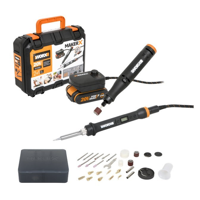 Worx Maker X 2-In-1 Rotary Tool & Soldering Iron Set | Combo