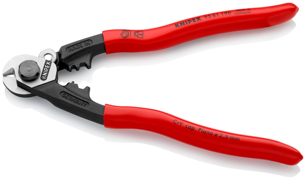 KNIPEX Forged Wire Rope Cutter 95 61 190 2 - Power Tool Services