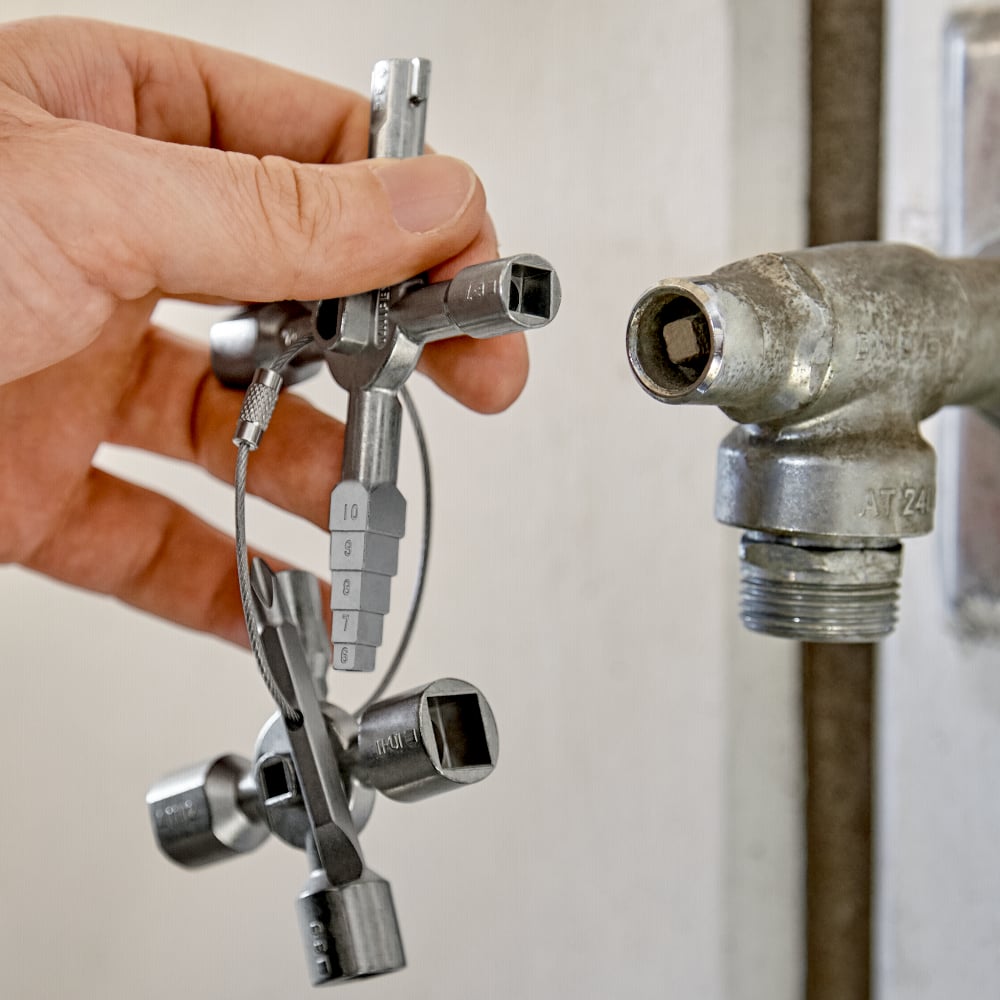 KNIPEX TwinKey Control Cabinet Key For all standard cabinets and shut-off systems 00 11 01 11 - Power Tool Services