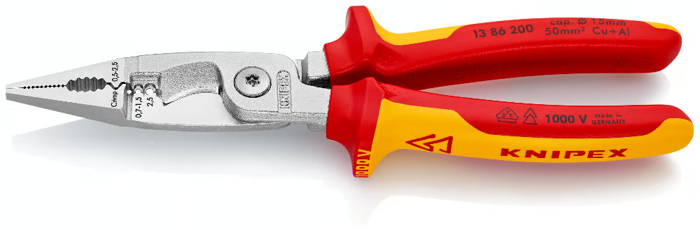 Knipex Pliers for Electrical Installation 13 86 200 1 - Power Tool Services