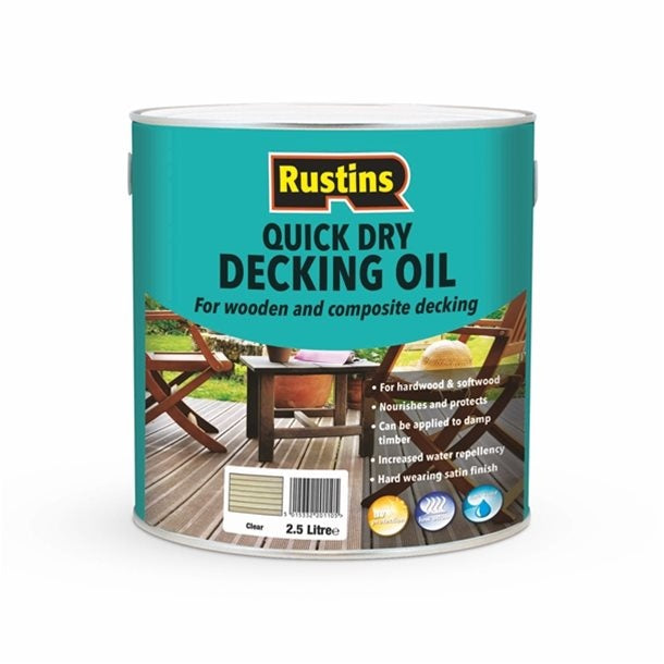 Rustins Decking Oil Clear ( Select Size ) - Power Tool Services