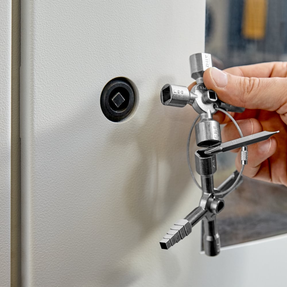 KNIPEX TwinKey Control Cabinet Key For all standard cabinets and shut-off systems 00 11 01 9 - Power Tool Services