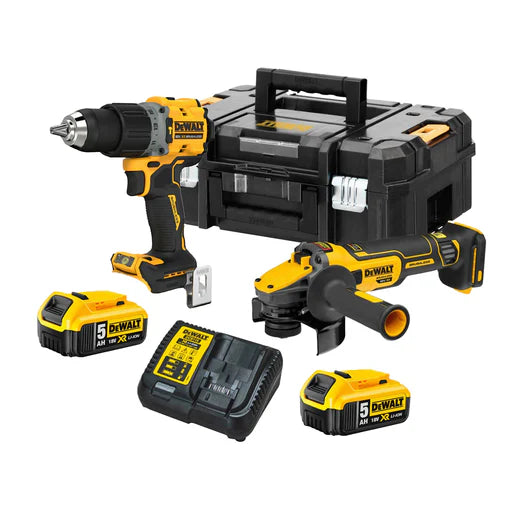 Buy DeWalt 18V Drill & Angle Grinder DWCOMBO61 from Power Tool Services - Image 1 | Best Price