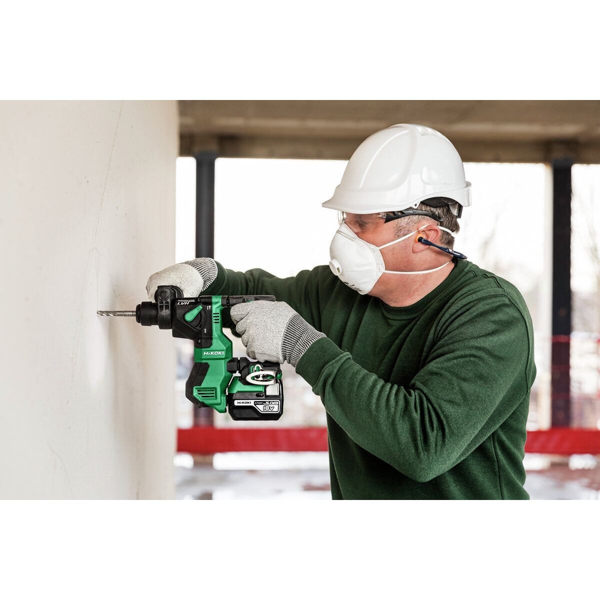 Hikoki 18v Cordless Rotary Hammer Sds Plus / Breaker DH18DPA Basic 3 - Power Tool Services