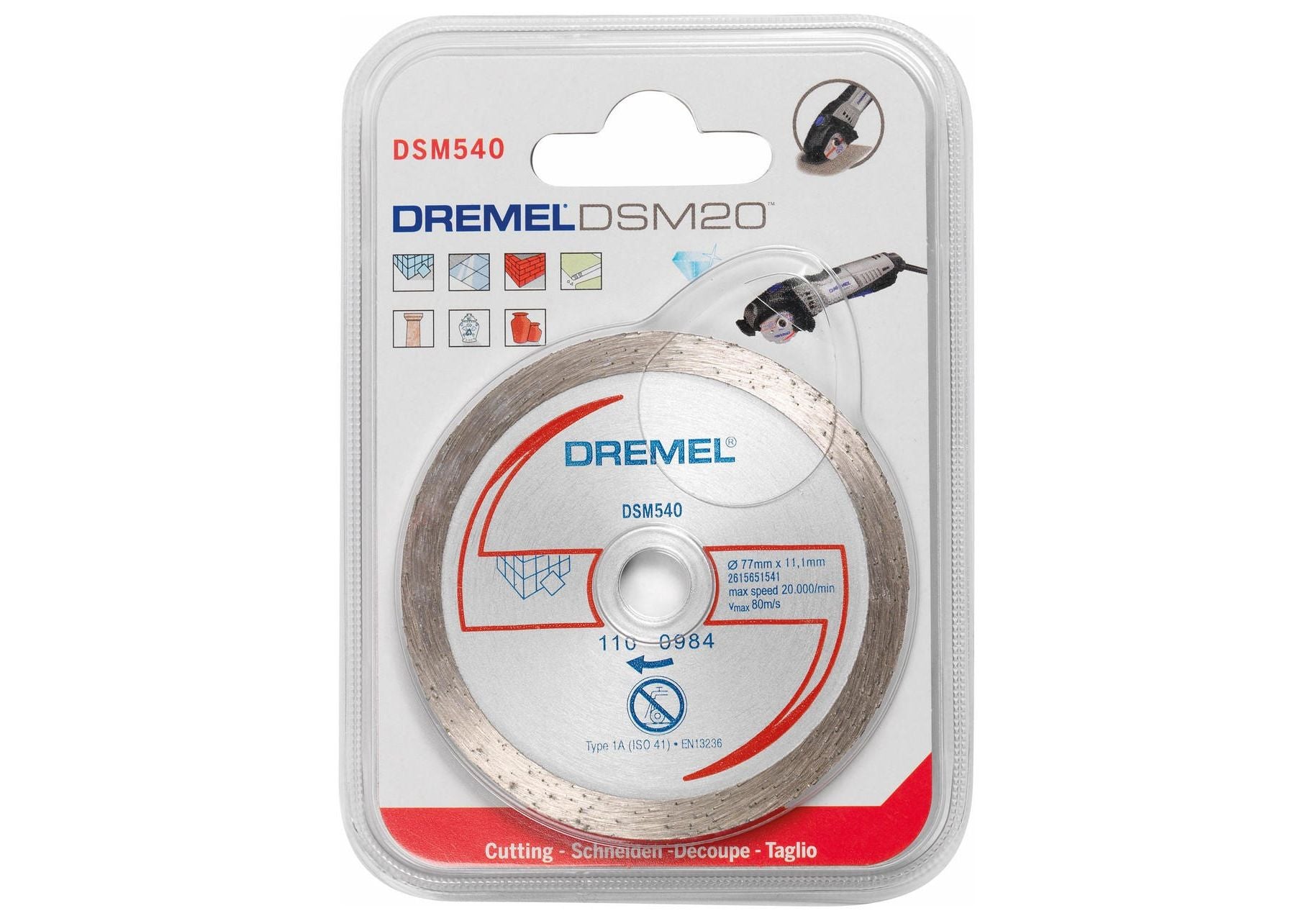 Buy Dremel DSM20 Diamond Tile Cutting Wheel DSM540 2615S540JB from Power Tool Services - Image 1 | Best Price