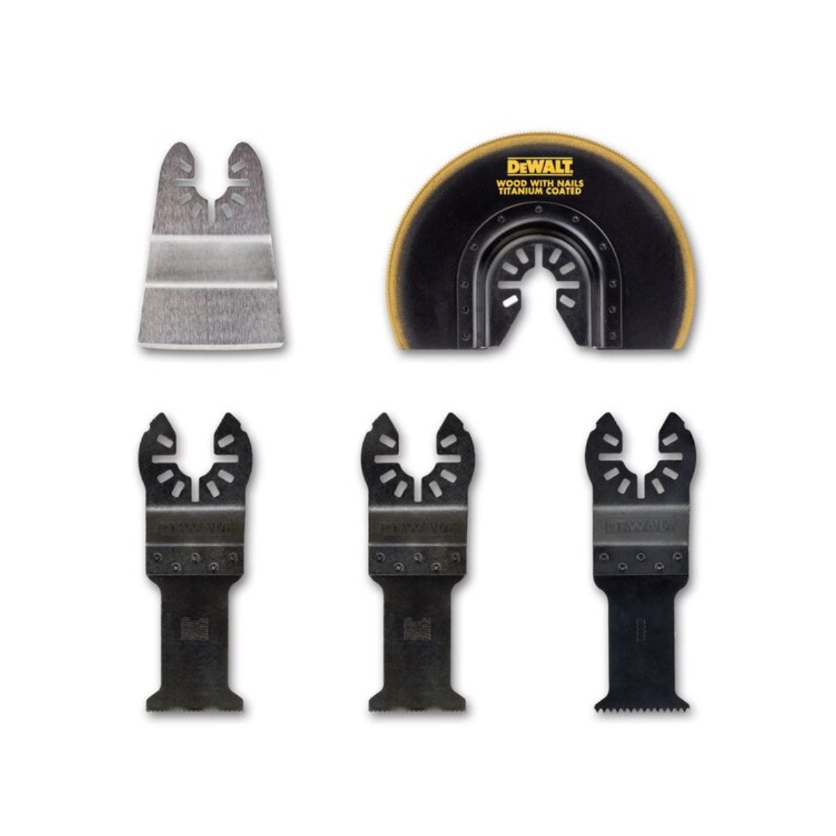 Dewalt 5 Piece Saw Blade Set for Multi-Tool in Tough Case DT20715 3 - Power Tool Services