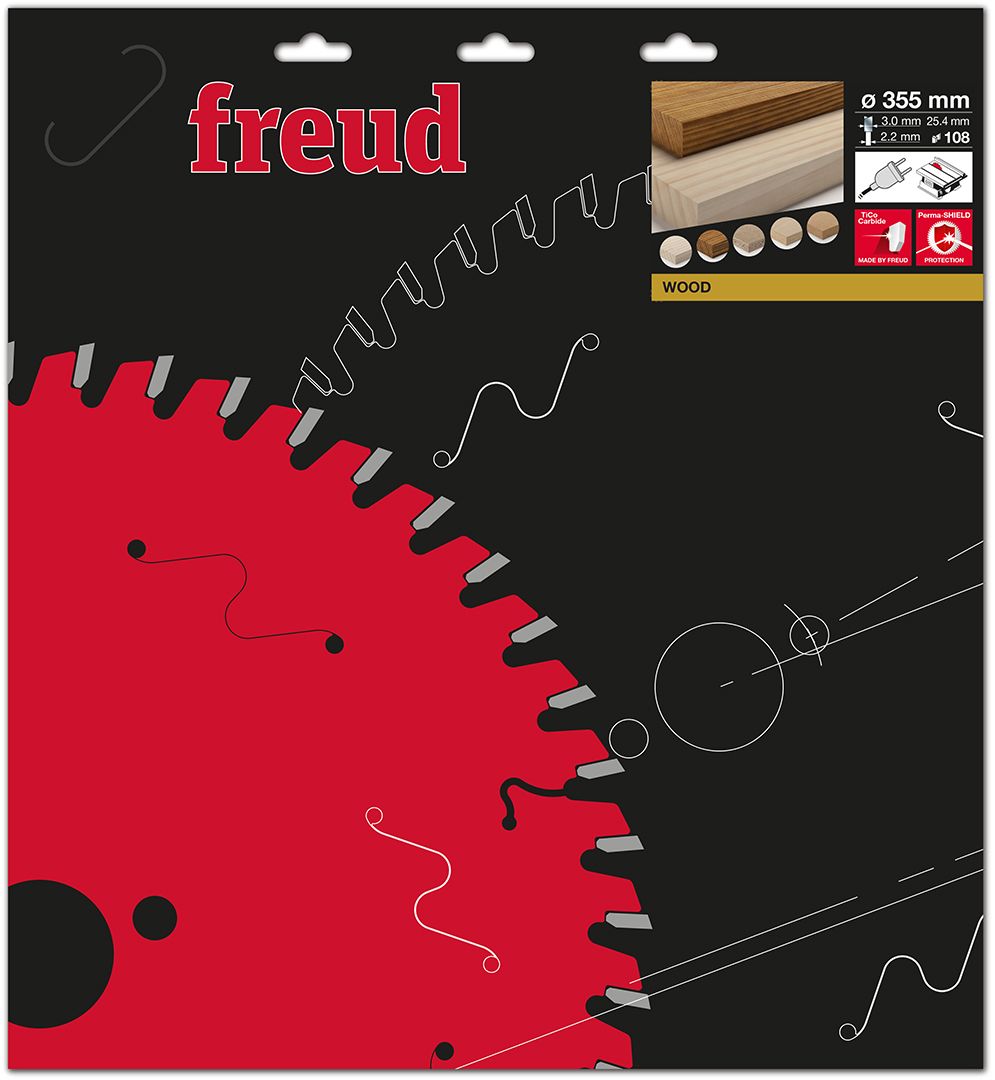 Buy Freud Circular saw blade HM 355 x 25.4 x 3/2.2 x T108 FR33W001T from Power Tool Services - Image 1 | Best Price
