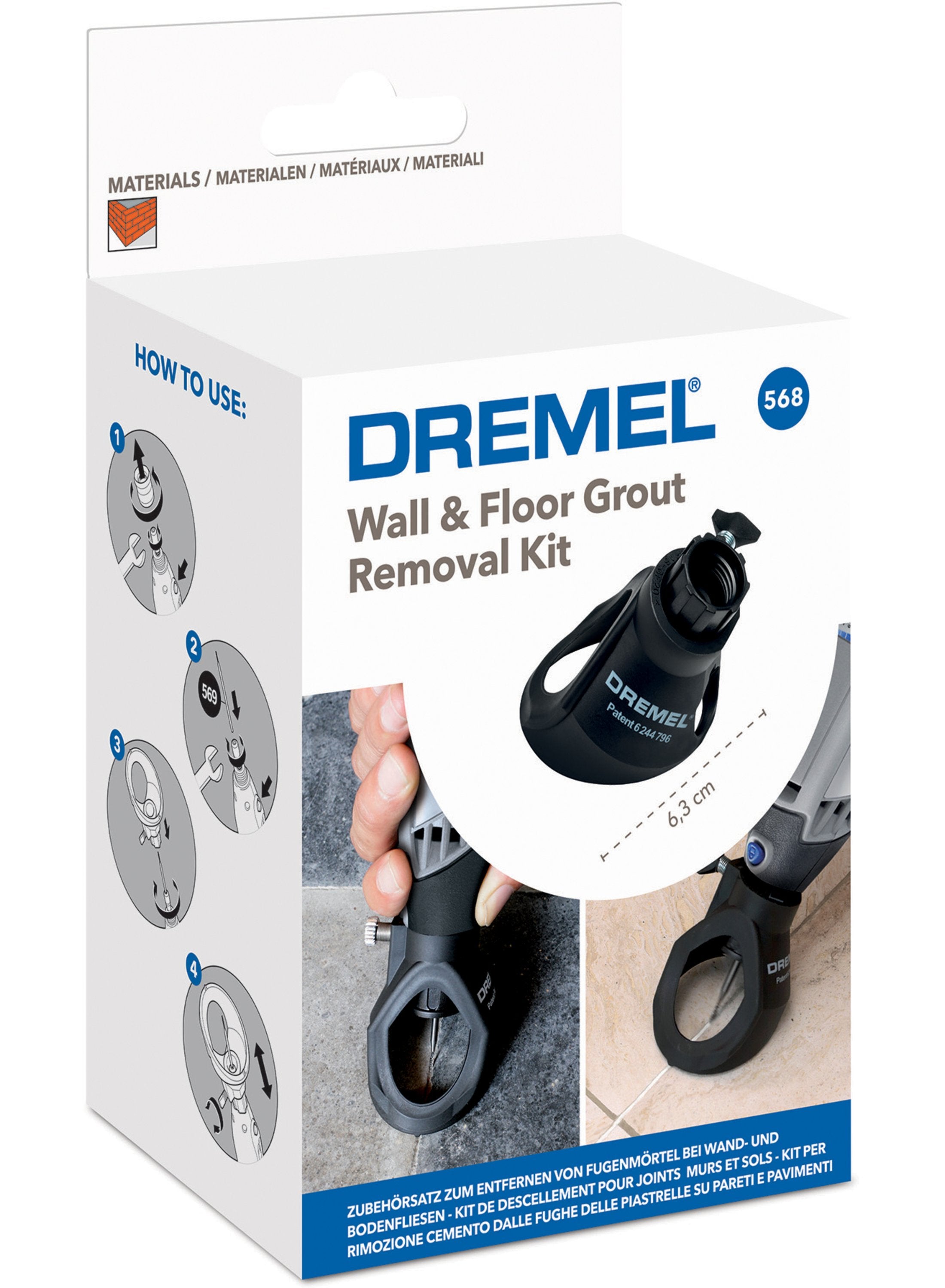 Buy Dremel Wall & Floor Grout Removal Kit 568 26150568JB from Power Tool Services - Image 1 | Best Price