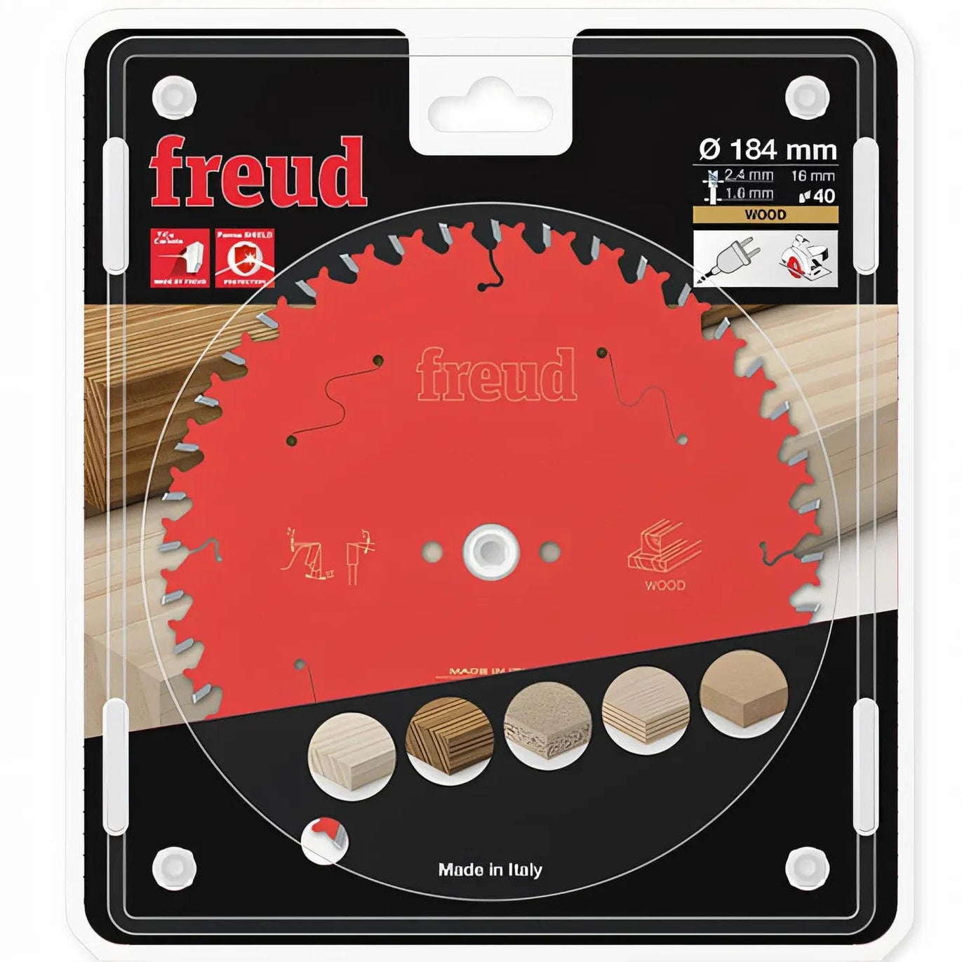 Freud Circular saw blade HM 184 x 2.4/1.6 x 16 mm, Z=40 FR11W002H