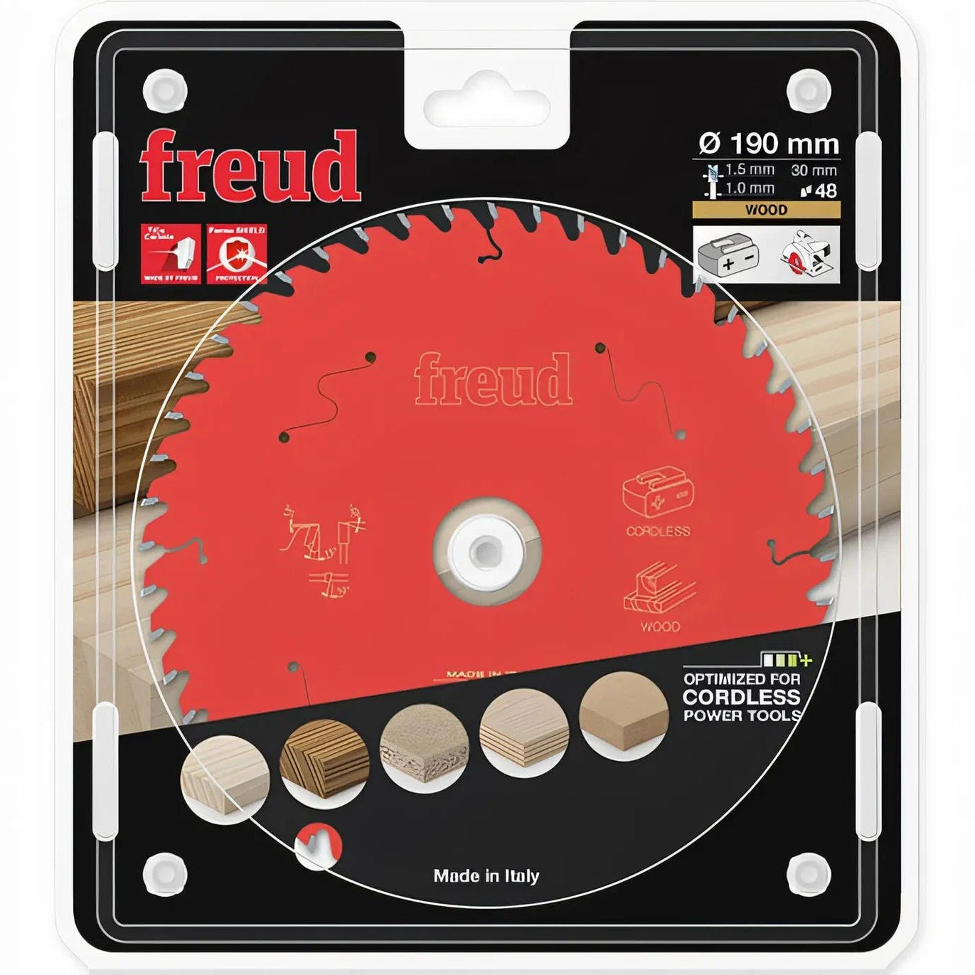Freud Circular saw blade HM 190 x 1.5/1.0 x 30 mm, Z=48 FR13W012HC