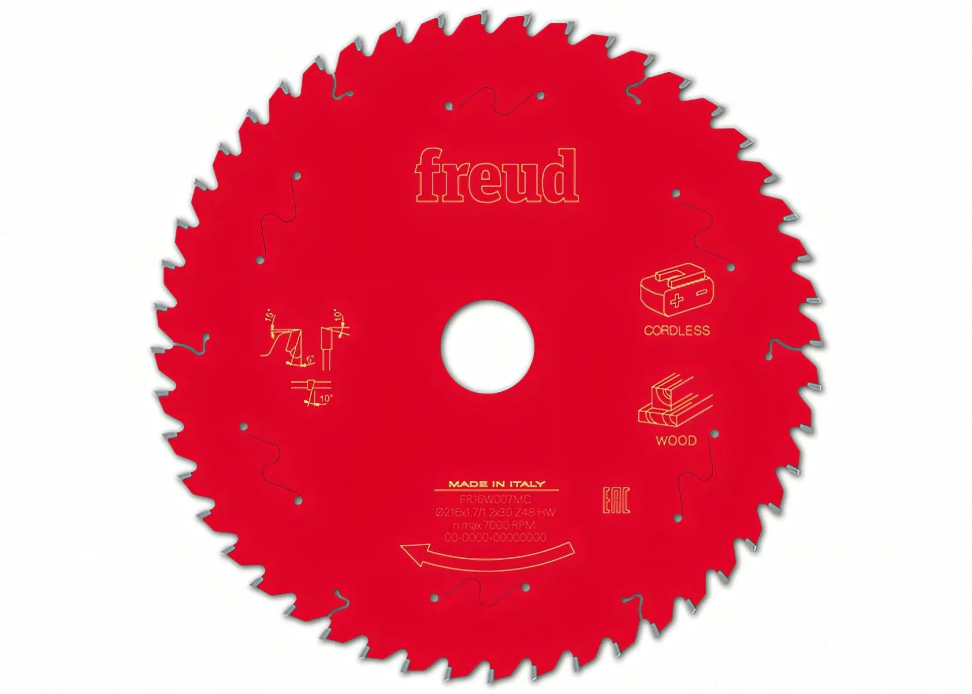 Freud Circular saw blade HM 216 x 1.7/1.2 x 30 mm, Z=48 FR16W007MC