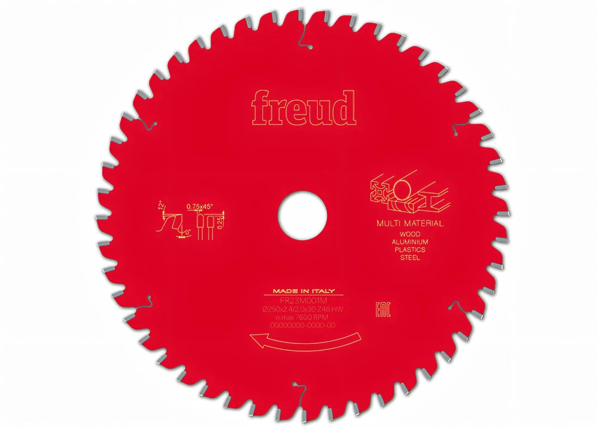 Freud TCT Circular Saw Blade 250MM X 2.4 X 20MM X 48T FR23M001M 2 - Power Tool Services