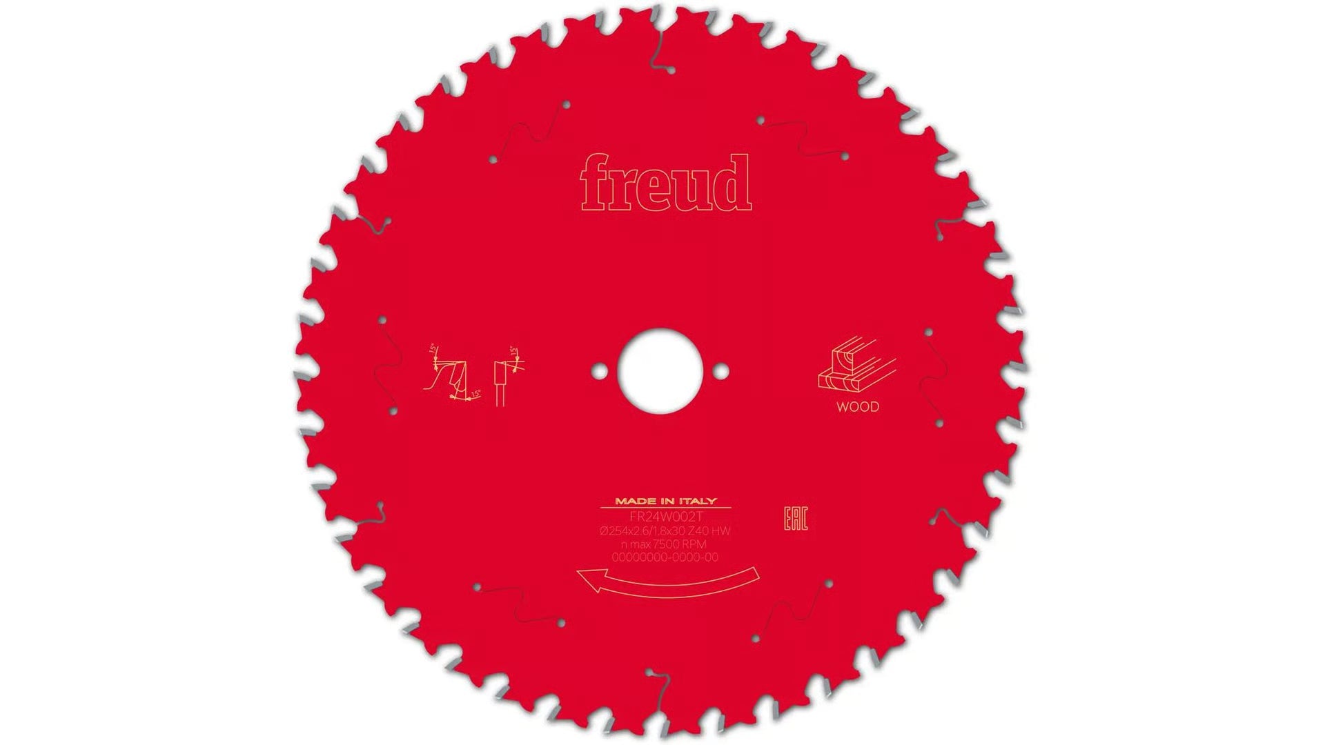 Freud Circular saw blade HM 254 x 2.6/1.8 x 30 mm, Z=40 FR24W002T