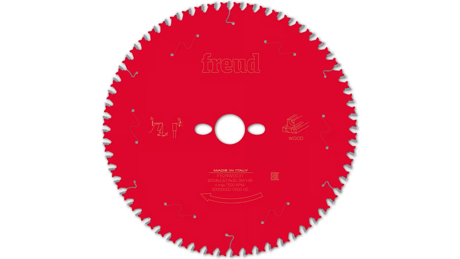 Freud Circular Saw Blade HM 254 x 2.6/1.8 x 30 mm FR24W003T