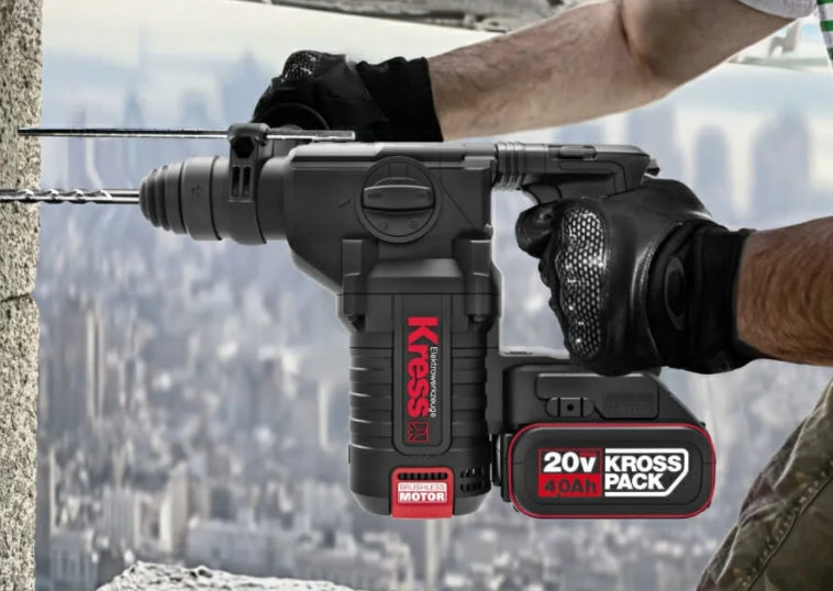 Buy Kress | Cordless Rotary Hammer Drill 24mm Kit | KUC61.2 from Power Tool Services - Image 3 | Best Price