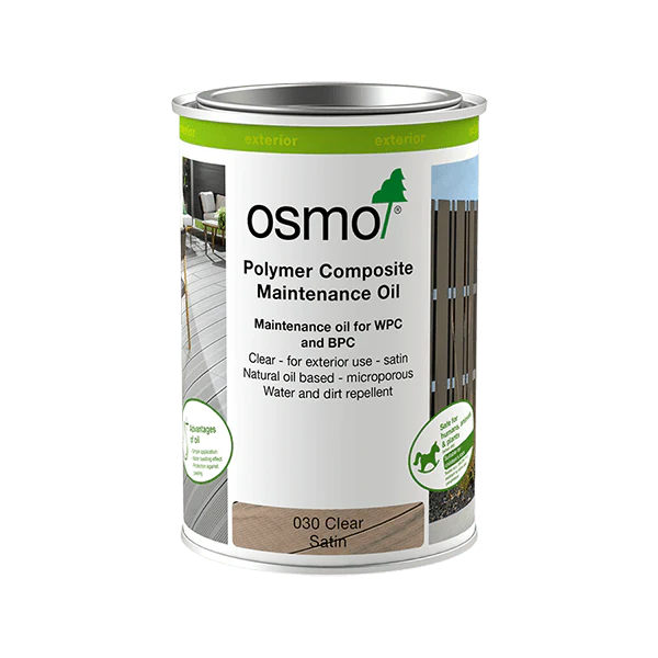 Osmo 030 Polymer Composite Maintenance Oil 1L - Clear Satin - Power Tool Services
