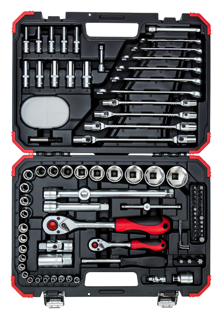 Buy Gedore Socket wrench set 1/4" + 1/2" 92 pieces | 46003092 from Power Tool Services - Image 1 | Best Price