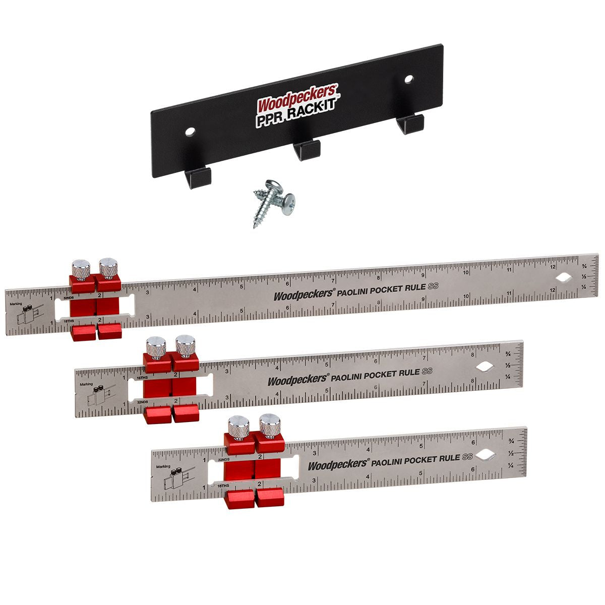 Woodpeckers Paolini Pocket Rule Metric Set Stainless Steel PPRRI-SM Metric 1 - Power Tool Services