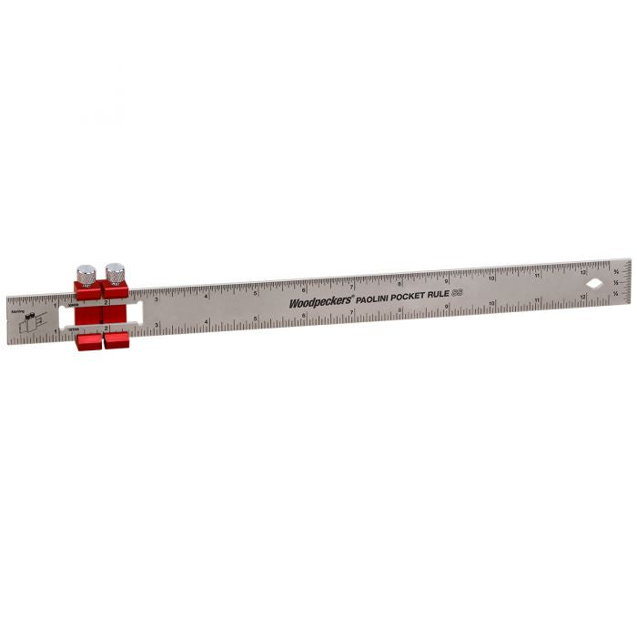 Woodpeckers Paolini Pocket Rule Stainless Steel Metric ( Select Size ) 9 - Power Tool Services