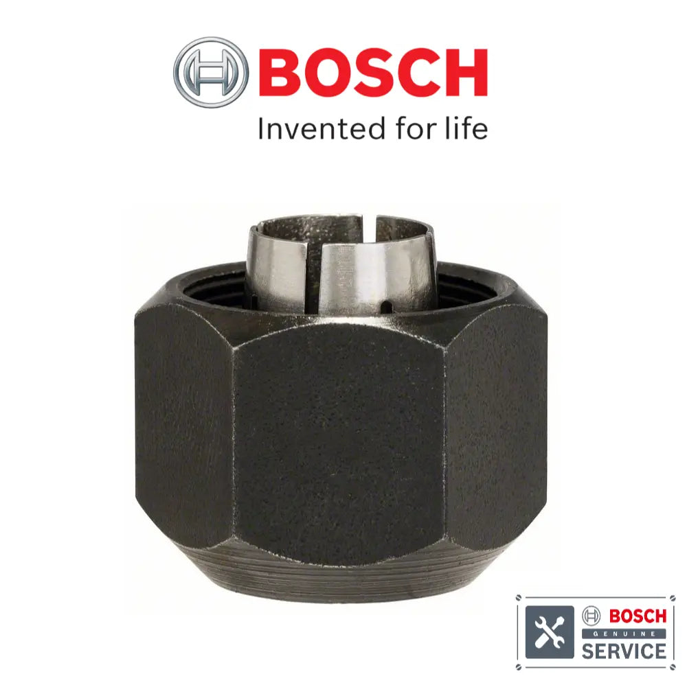 Buy Bosch Collet Nut Set 1/4" (POF 1300 / 1400) 2608570101 from Power Tool Services - Image 2 | Best Price