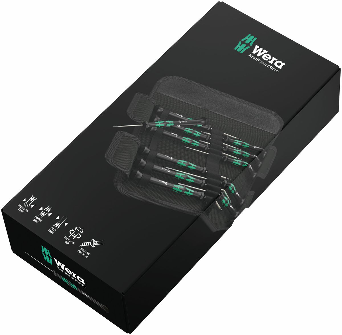 Buy Wera Kraftform Micro 12 Universal 1 screwdriver set for electronic applications, 12 pieces from Power Tool Services - Image 1 | Best Price
