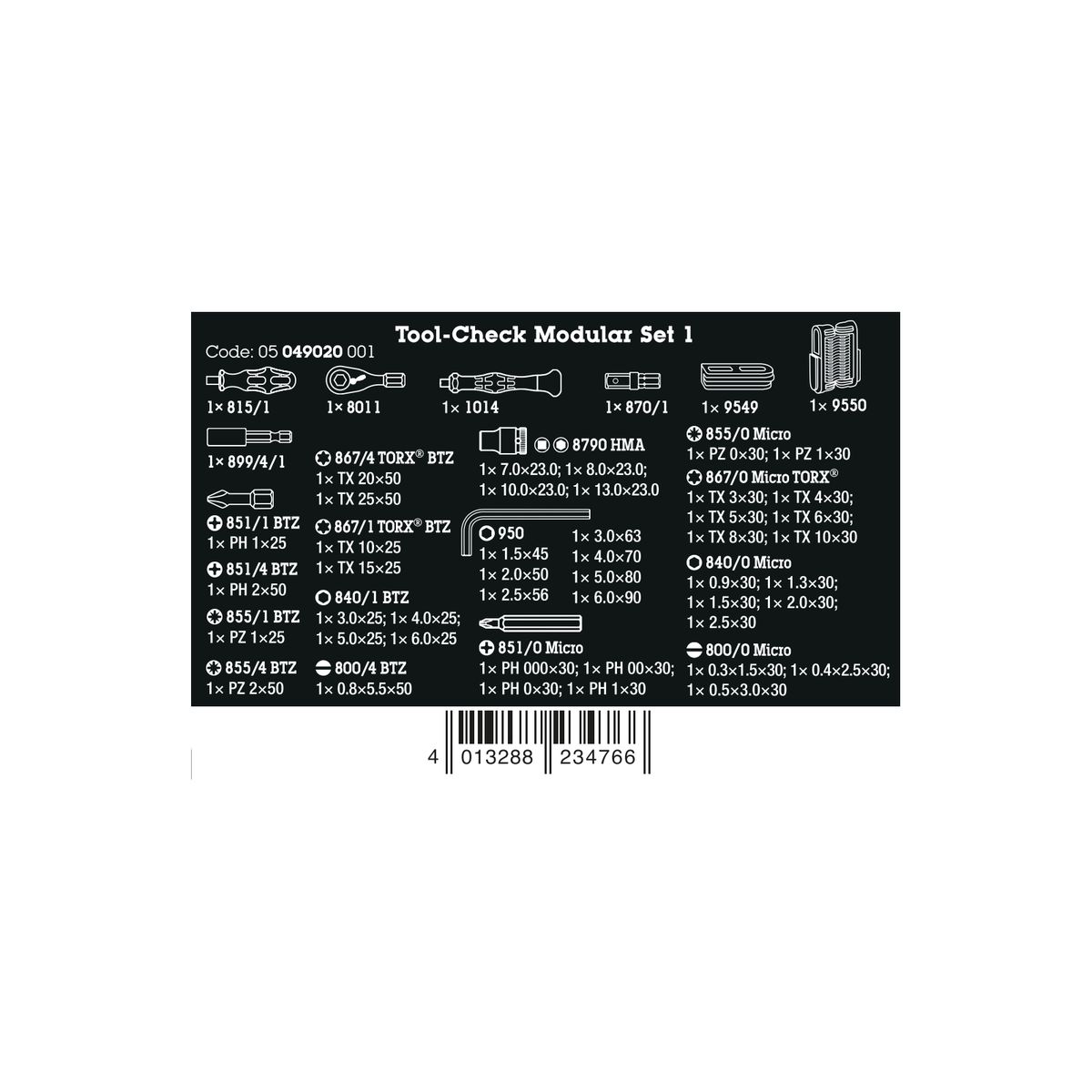 Wera tool-Check Modular Set 1, 50 pieces 4 - Power Tool Services