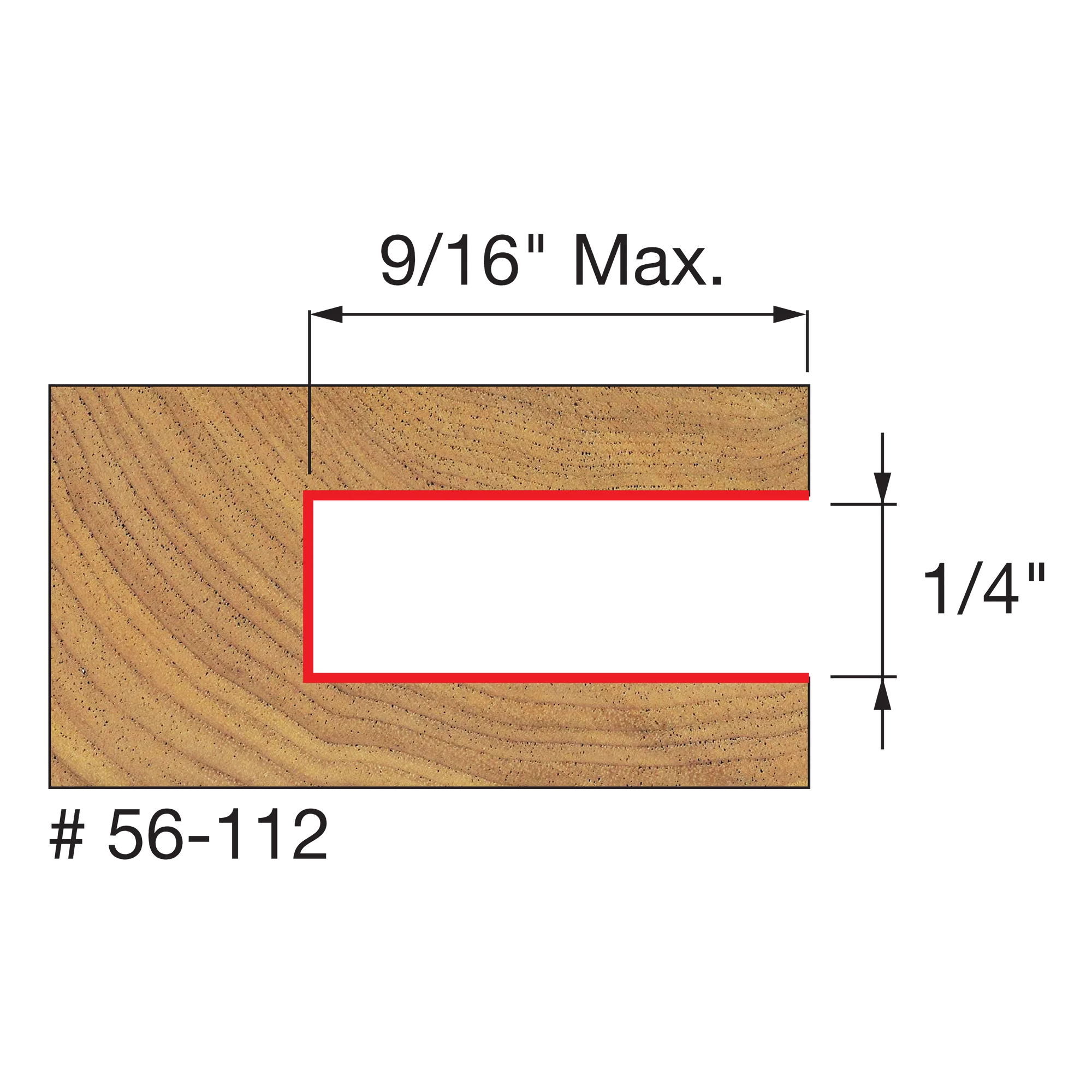 Buy Freud 1/4" Slot Three Wing Slotting Cutter 56-11231P (Router Bit 50.8 6.4 7.9 Z3) from Power Tool Services - Image 2 | Best Price