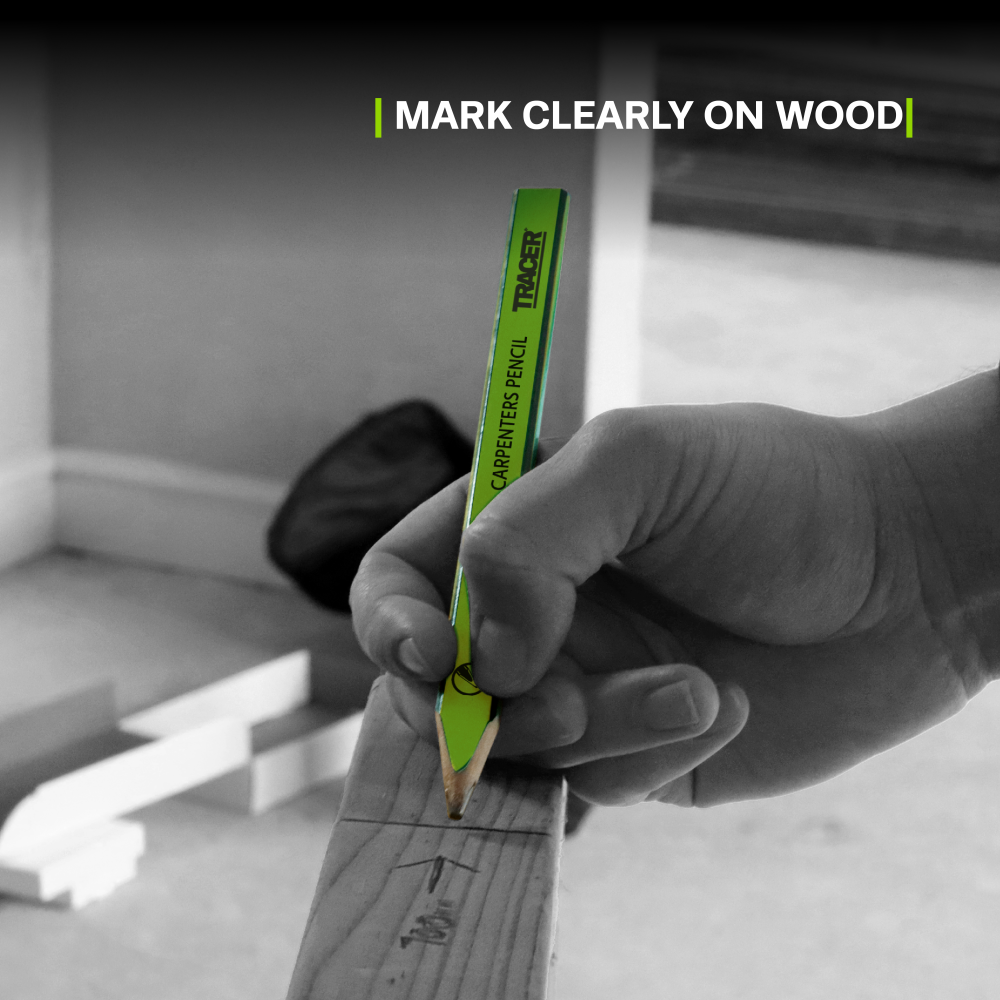 TRACER 4H Carpenters Pencils 10pc - c/w Sharpener 6 - Power Tool Services