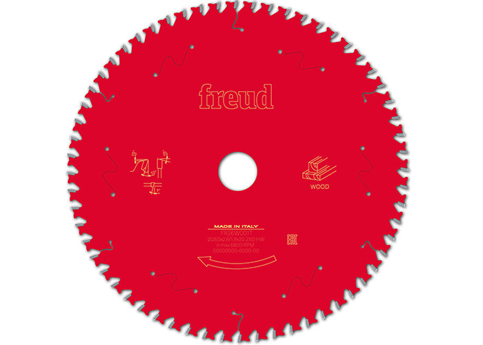 Buy Freud Circular saw blade HM 260 x 2.6/1.8 x 30 mm, Z=60 FR26W001T from Power Tool Services - Image 2 | Best Price