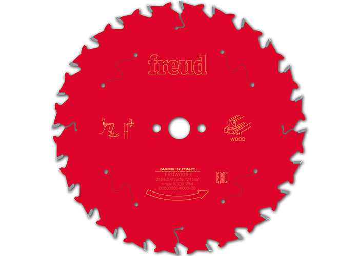 Buy Freud Circular saw blade HM 184 x 2.4/1.6 x 16 mm, Z=24 FR11W001H from Power Tool Services - Image 2 | Best Price