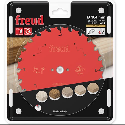Buy Freud Circular saw blade HM 184 x 2.4/1.6 x 16 mm, Z=24 FR11W001H from Power Tool Services - Image 1 | Best Price