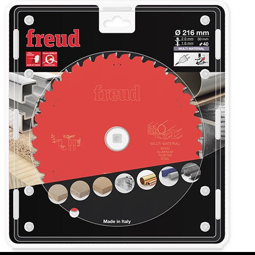 Buy Freud Circular saw blade HM 216 x 2.0/1.6 x 30 mm, Z=40 FR16M001M from Power Tool Services - Image 1 | Best Price