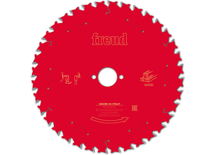Buy Freud Circular saw blade HM 235 x 2.8/1.8 x 30 mm, Z=36 FR20W004H from Power Tool Services - Image 2 | Best Price