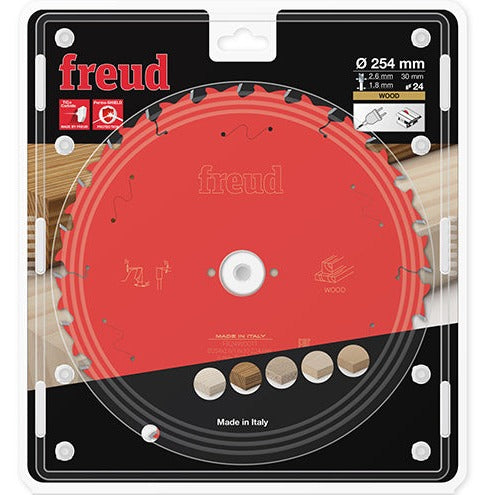 Buy Freud Circular saw blade HM 254 x 2.6/1.8 x 30 mm, Z=24 FR24W001T from Power Tool Services - Image 1 | Best Price