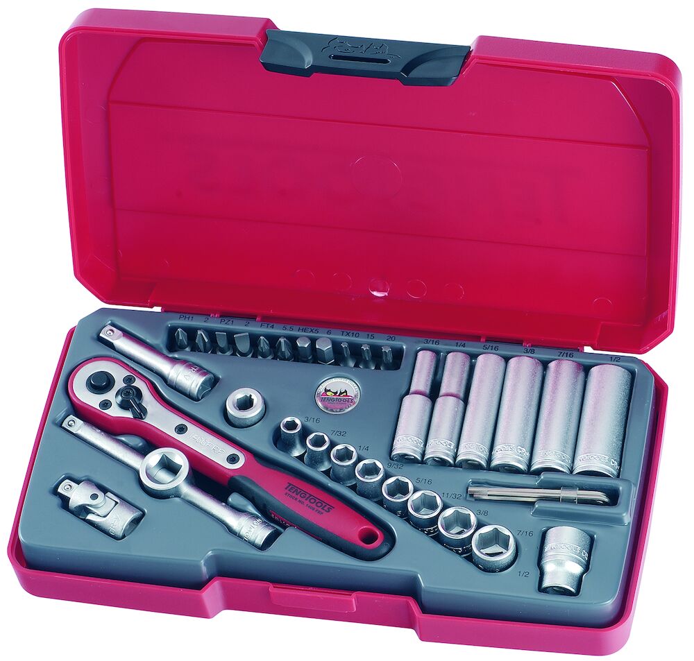 Buy Teng Tools 35PC 1/4 inch Drive Socket Set AF from Power Tool Services - Image 1 | Best Price