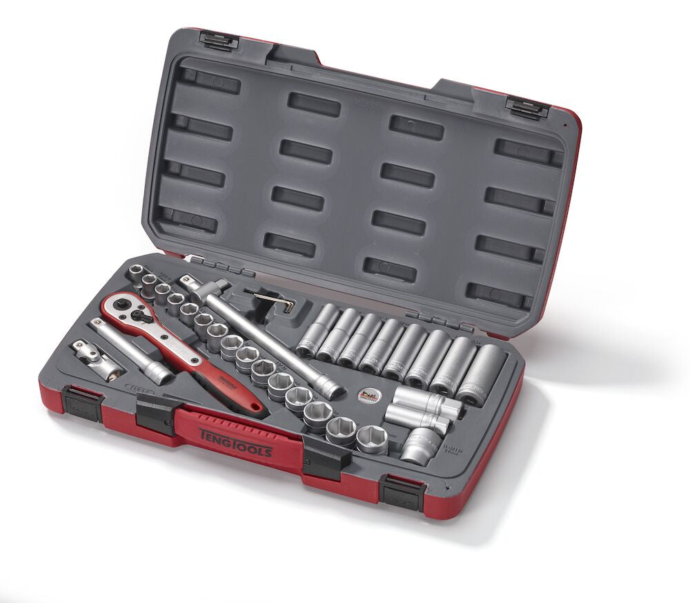 Buy Teng Tools 34PC 1/2'' Drive Socket Set from Power Tool Services - Image 1 | Best Price