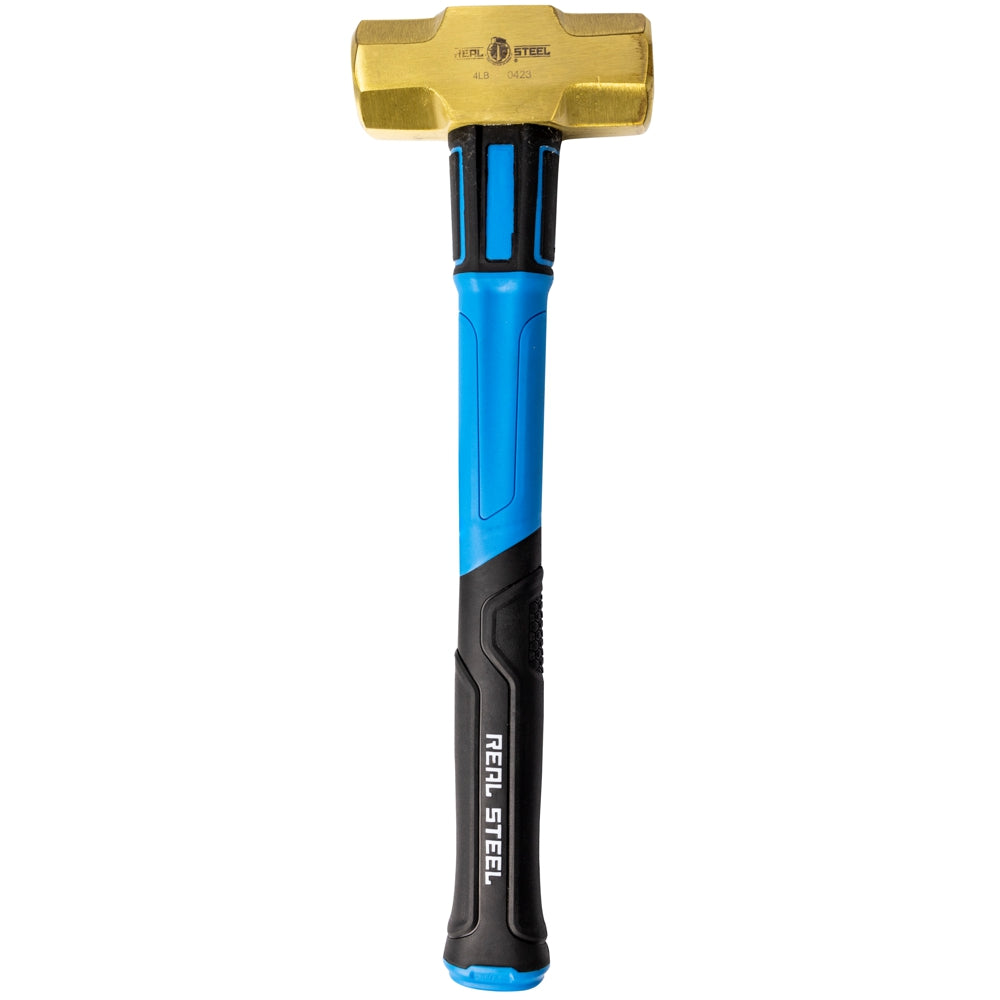 レイザーHAMMER Real Steel Brass Hammer 4lb Sledge Fibre Glass Handle RSH0423