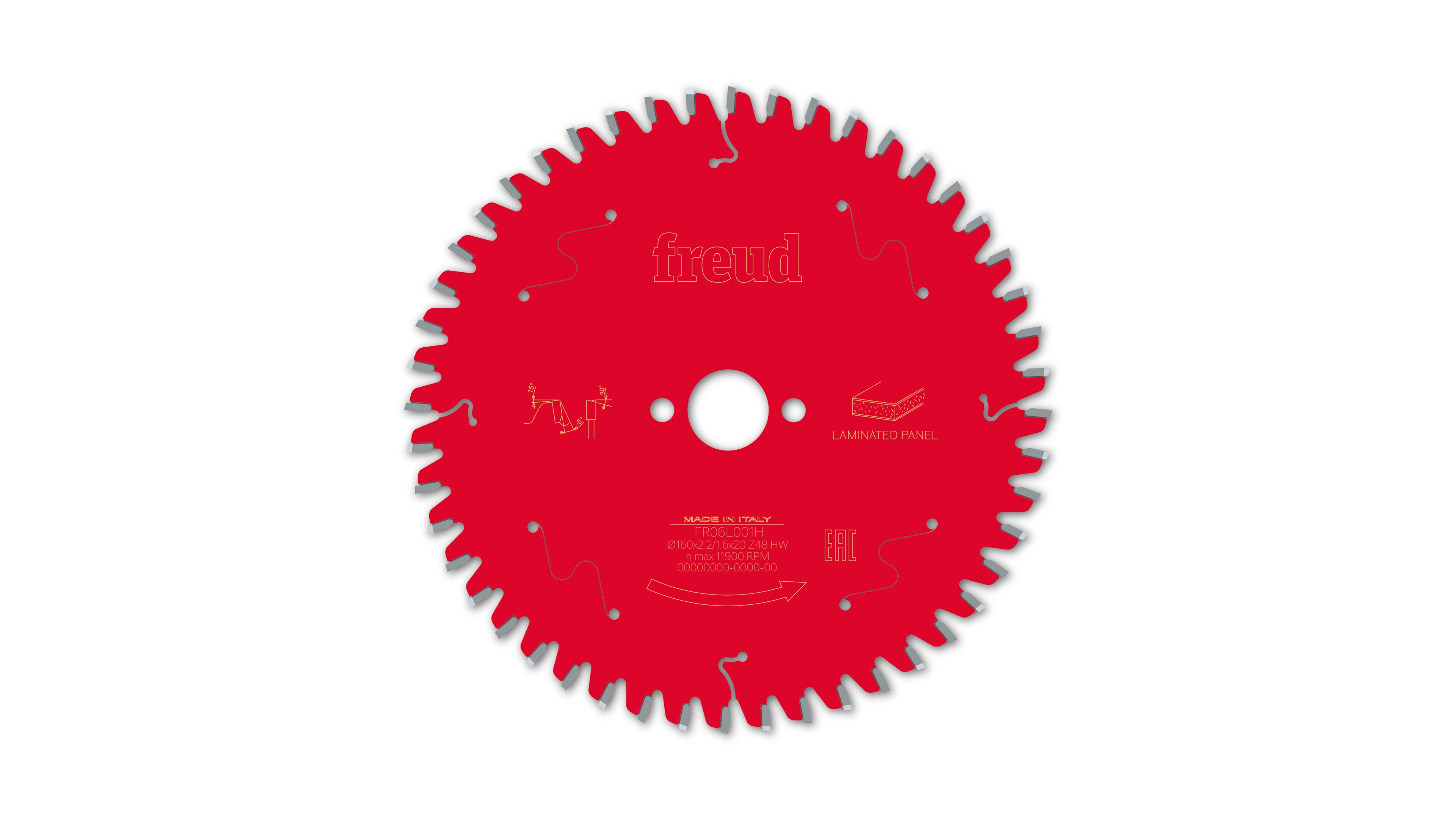 Buy Freud Circular saw blade HM 160 x 2.2/1.6 x 20 mm, Z=48 FR06L001H from Power Tool Services - Image 2 | Best Price