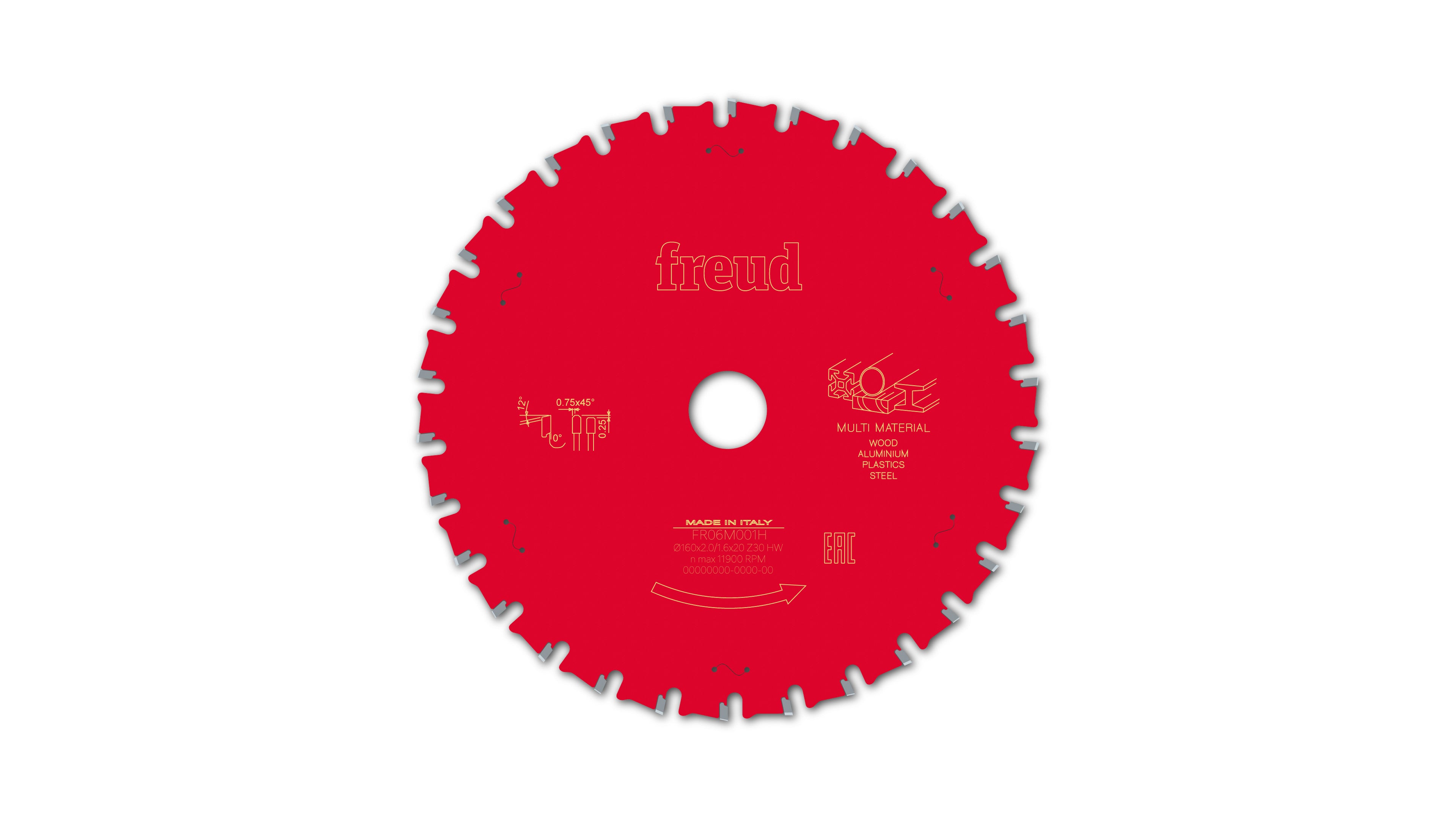 Buy Freud Circular saw blade HM 160 x 2.0/1.6 x 20 mm, Z=30 FR06M001H from Power Tool Services - Image 2 | Best Price