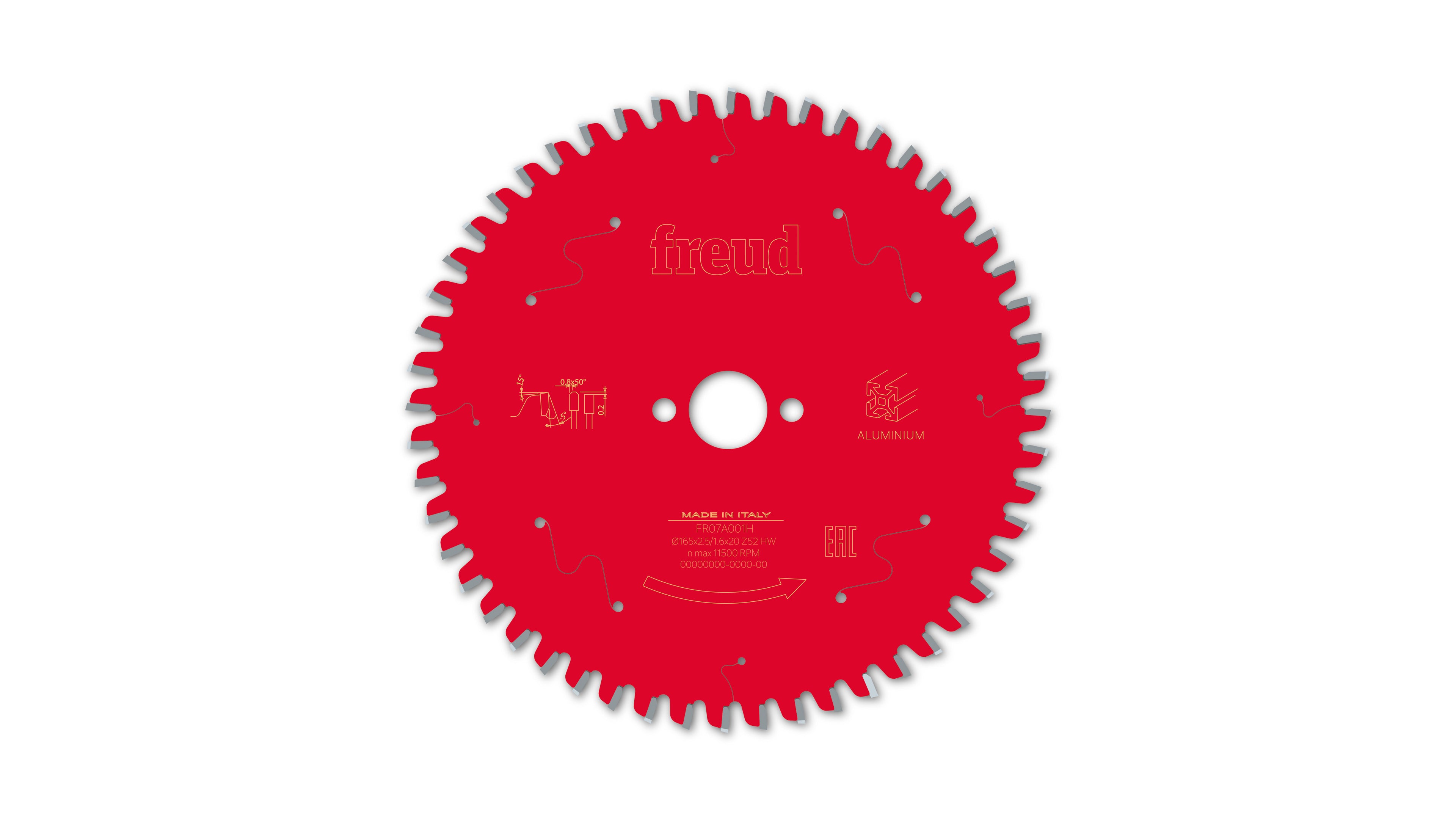 Buy Freud Circular saw blade HM 165 x 2.5/1.6 x 20 mm, Z=52 FR07A001H from Power Tool Services - Image 2 | Best Price
