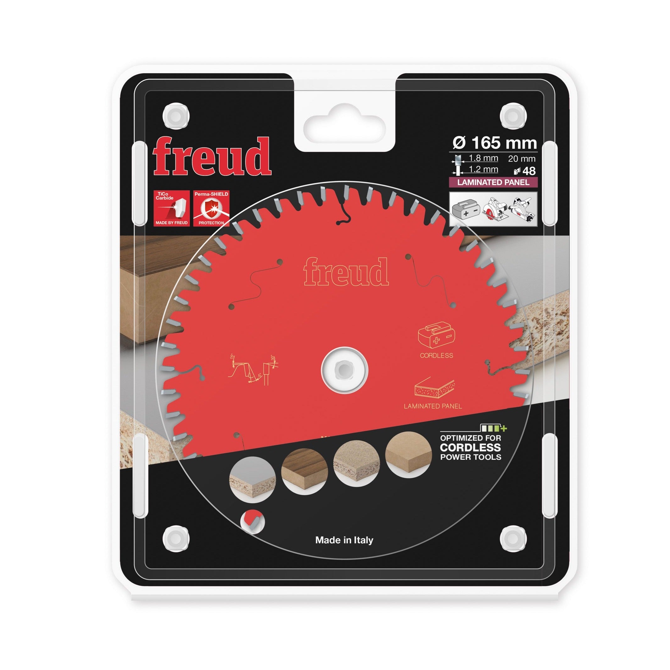 Buy Freud Circular saw blade HM 165 x 1.8/1.2 x 20 mm, Z=48 FR07L002HC from Power Tool Services - Image 1 | Best Price