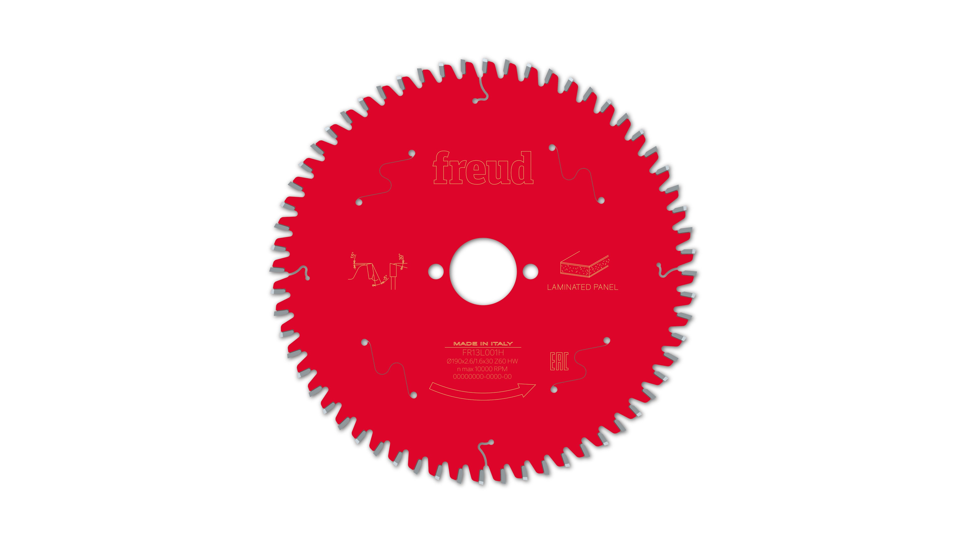 Buy Freud Circular saw blade HM 190 x 2.6/1.6 x 30 mm, Z=60 FR13L001H from Power Tool Services - Image 2 | Best Price