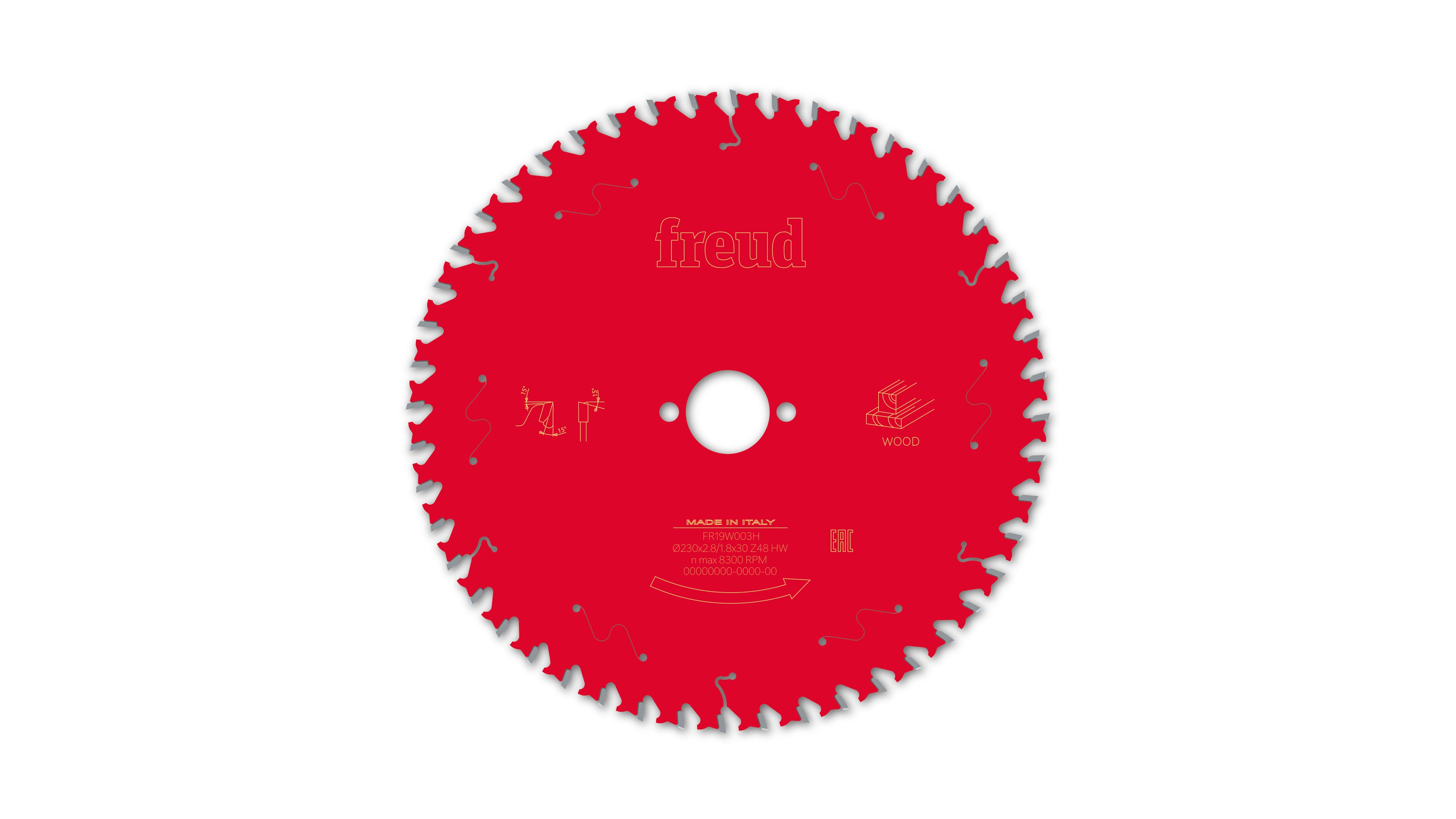 Buy Freud Circular saw blade HM 230 x 2.8/1.8 x 30 mm, Z=48 FR19W003H from Power Tool Services - Image 2 | Best Price
