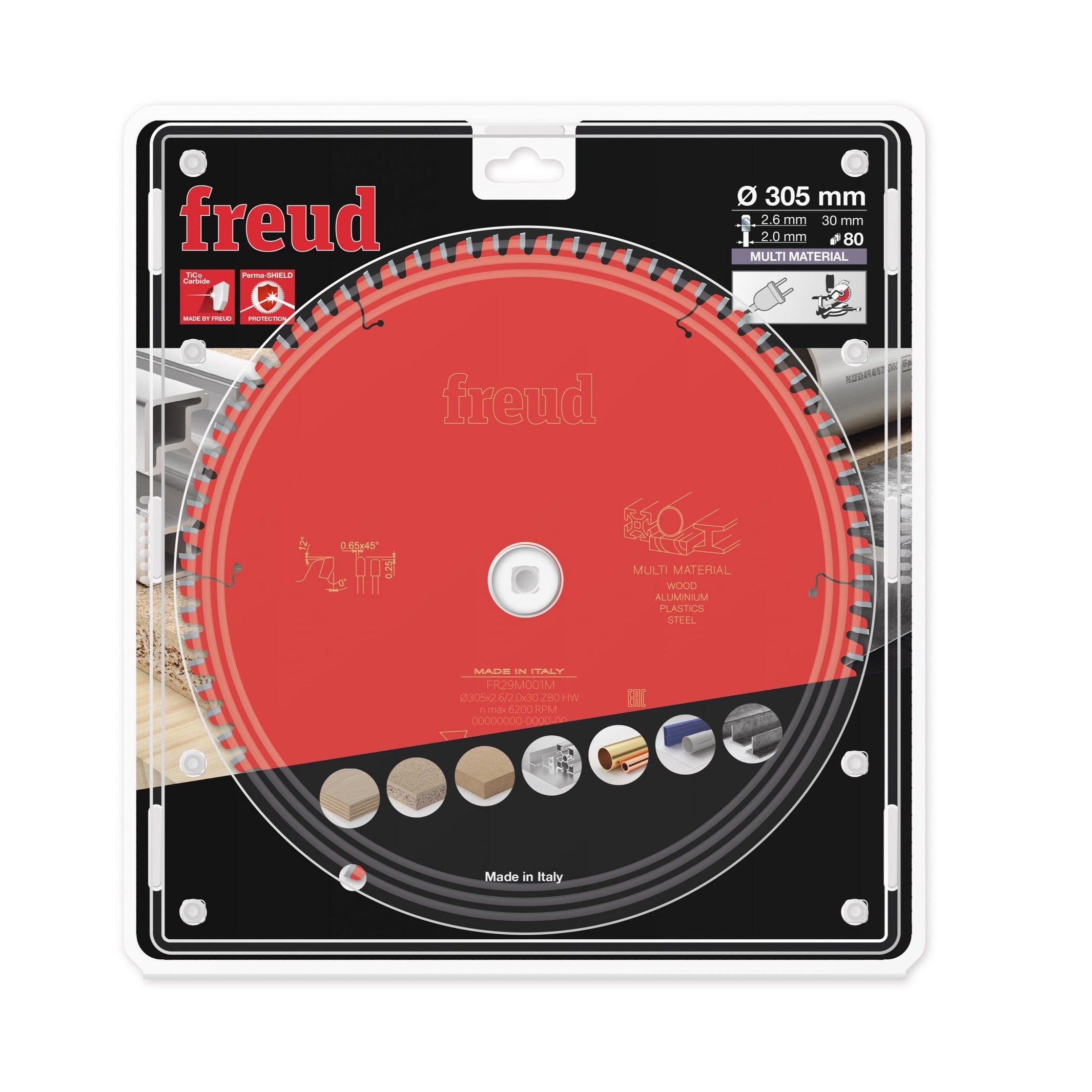 Buy Freud Circular saw blade HM 305 x 2.6/2.0 x 30 mm, Z=80 FR29M001M from Power Tool Services - Image 1 | Best Price