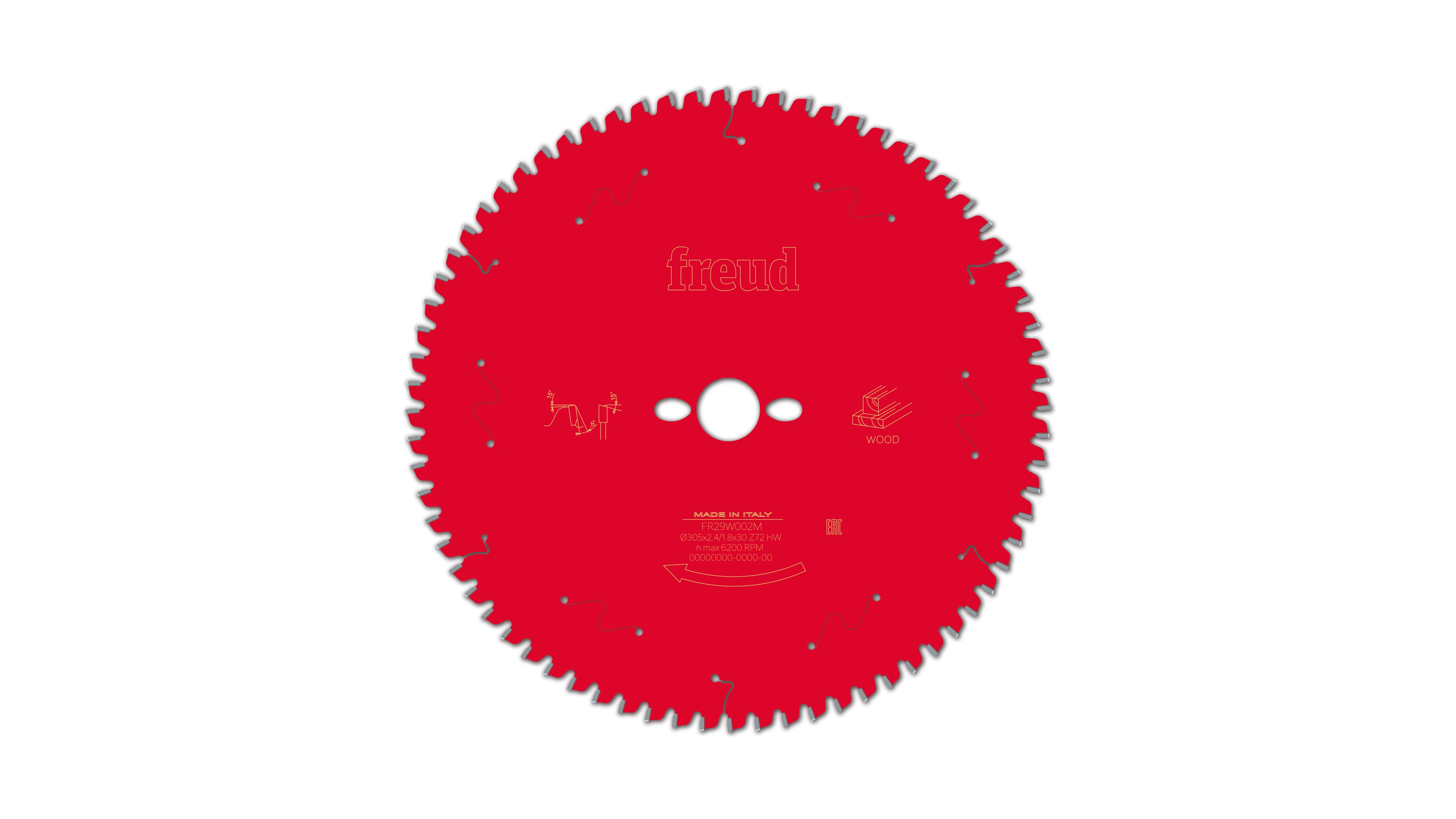 Buy Freud Circular saw blade HM 305 x 2.4/1.8 x 30 mm, Z=72 FR29W002M from Power Tool Services - Image 2 | Best Price