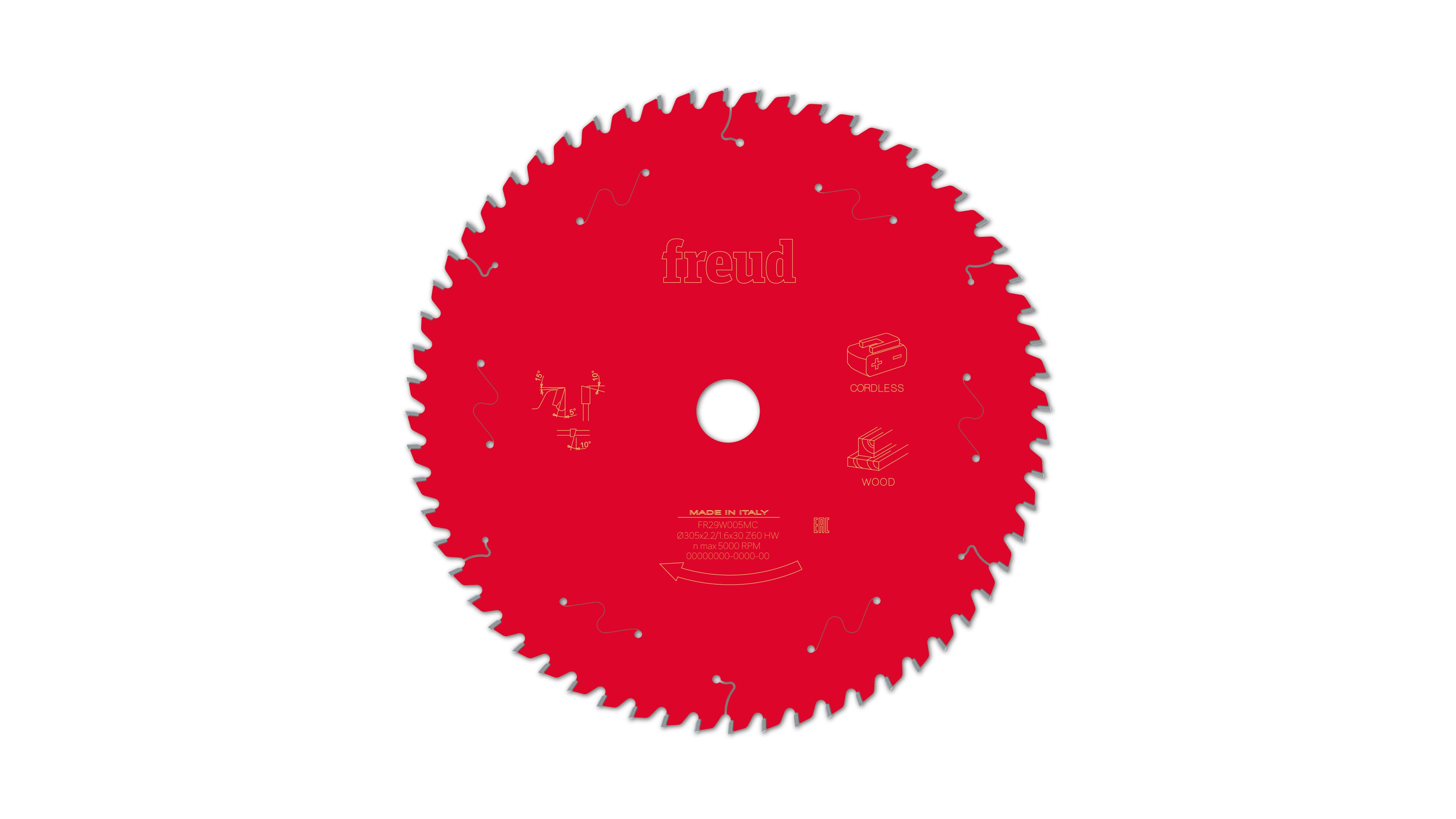 Buy Freud Circular saw blade HM 305 x 2.2/1.6 x 30 mm, Z=60 FR29W005MC from Power Tool Services - Image 2 | Best Price