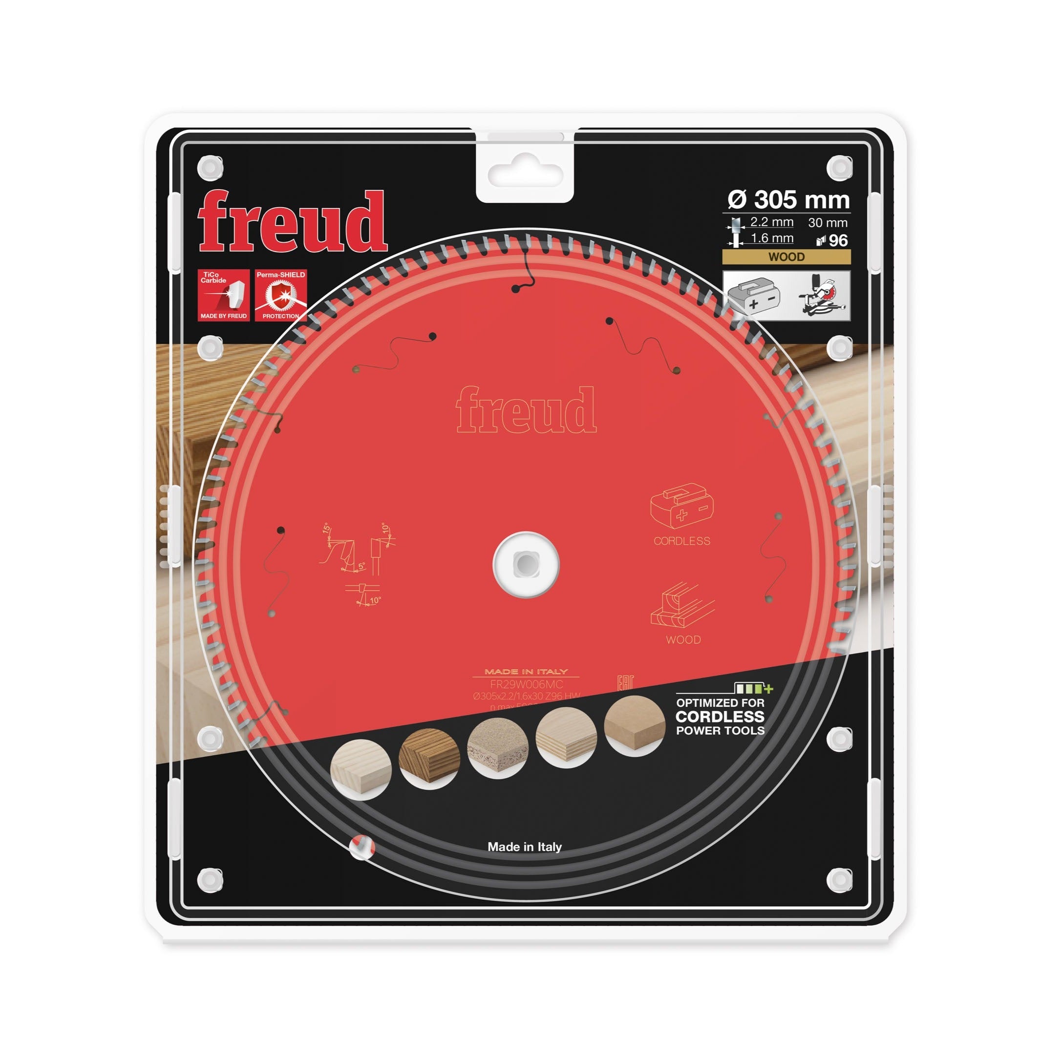 Buy Freud Circular saw blade HM 305 x 2.2/1.6 x 30 mm, Z=96 FR29W006MC from Power Tool Services - Image 1 | Best Price